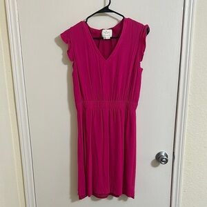 Kate Spade Ruffle Hot Pink Dress Size 10